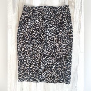J. Crew Cheetah Print Pencil Skirt